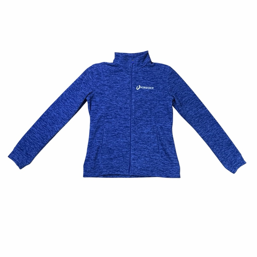 Horseshoe Casino Royal Blue & White Logo Full Zip Fleece Jacket - Size Small - Picture 6 of 14